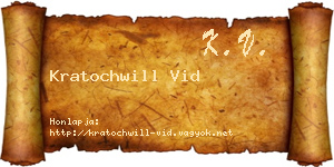 Kratochwill Vid névjegykártya
